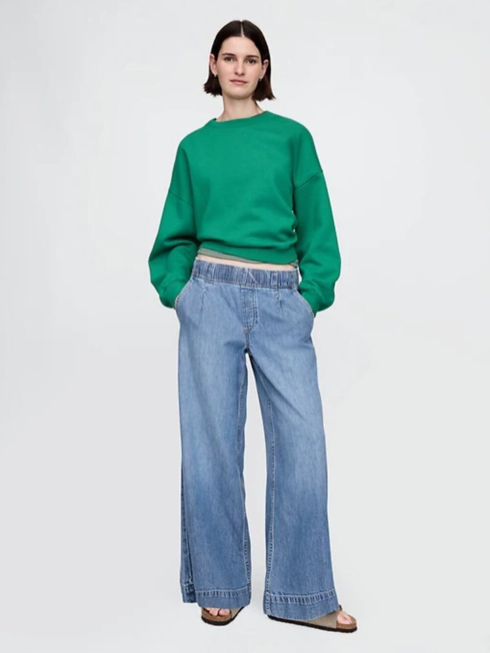 GAP Mid Rise UltraSoft Easy Baggy Jeans